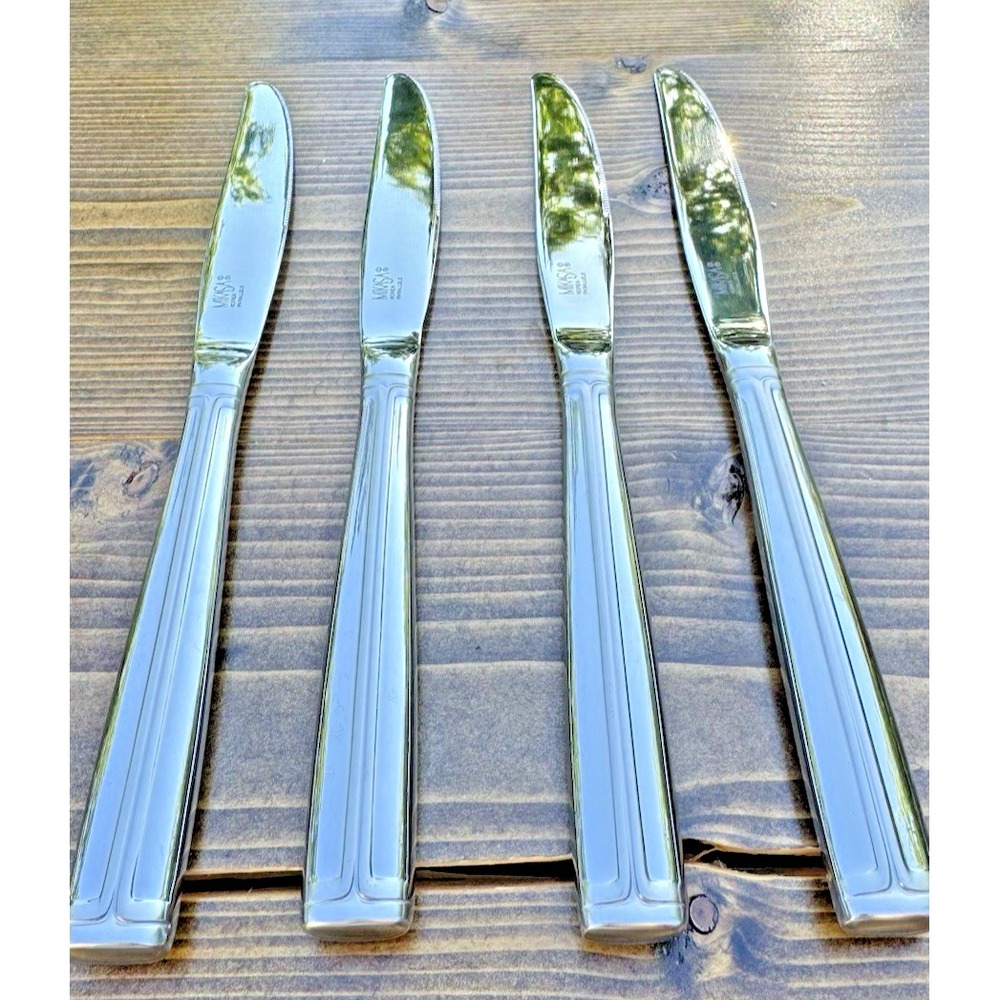 Mikasa PARALLELS Butter Knives Set Of 4‎ Korea Stainless Flatware Replacement